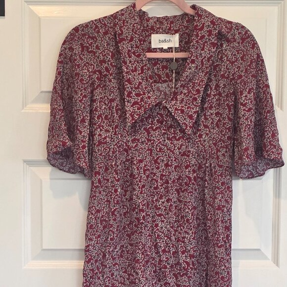 NWT: ba&sh: Robe School Short Print Dress - Picture 5 of 7